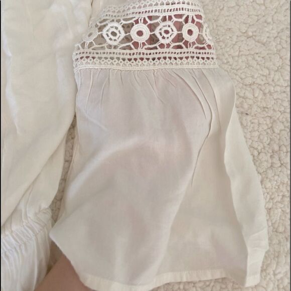 ROXY WOMENS BOHO WHITE ROMPER size M - Picture 5 of 6
